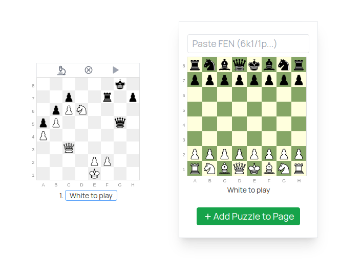Create printable Chess puzzles from FEN notation